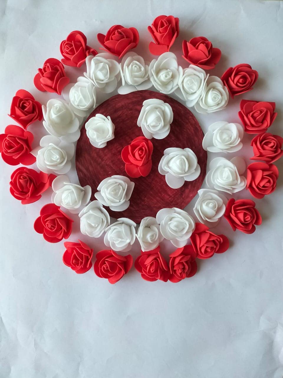 Radhe Fashion 52 Pcs Artificial Foam Rose Flowers| Foam Water Floting Flowers for Pooja thali| Festival| Events Decoration| Home| Office| Badroom &DIY Craft (26 Pcs Red &26 Pcs White 52 Pcs) (B0BZZG74V4) Amazon Price History, Amazon Price Tracker