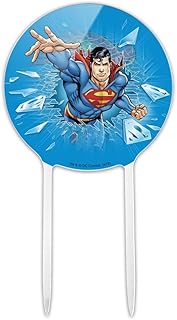 Acrylic Superman Breaking the Ice Cake Topper Party Decoration for Wedding Anniversary Birthday Graduation
