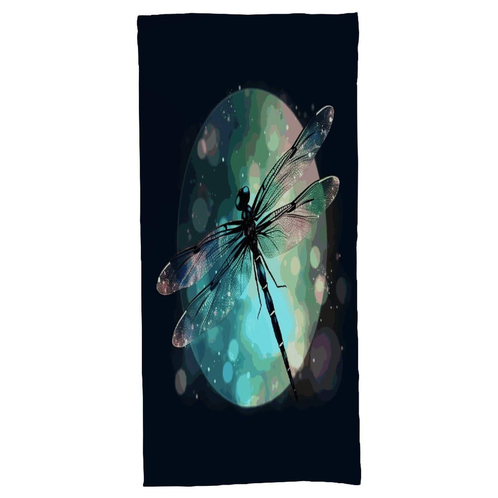 Fekiloot Men's Style Galaxy Animal Dragonfly Bath Towel Highly Absorbent,Beach Towels For Wo,Pool Towel Bathroom Essential For Beach,Gym,Travel, Camp