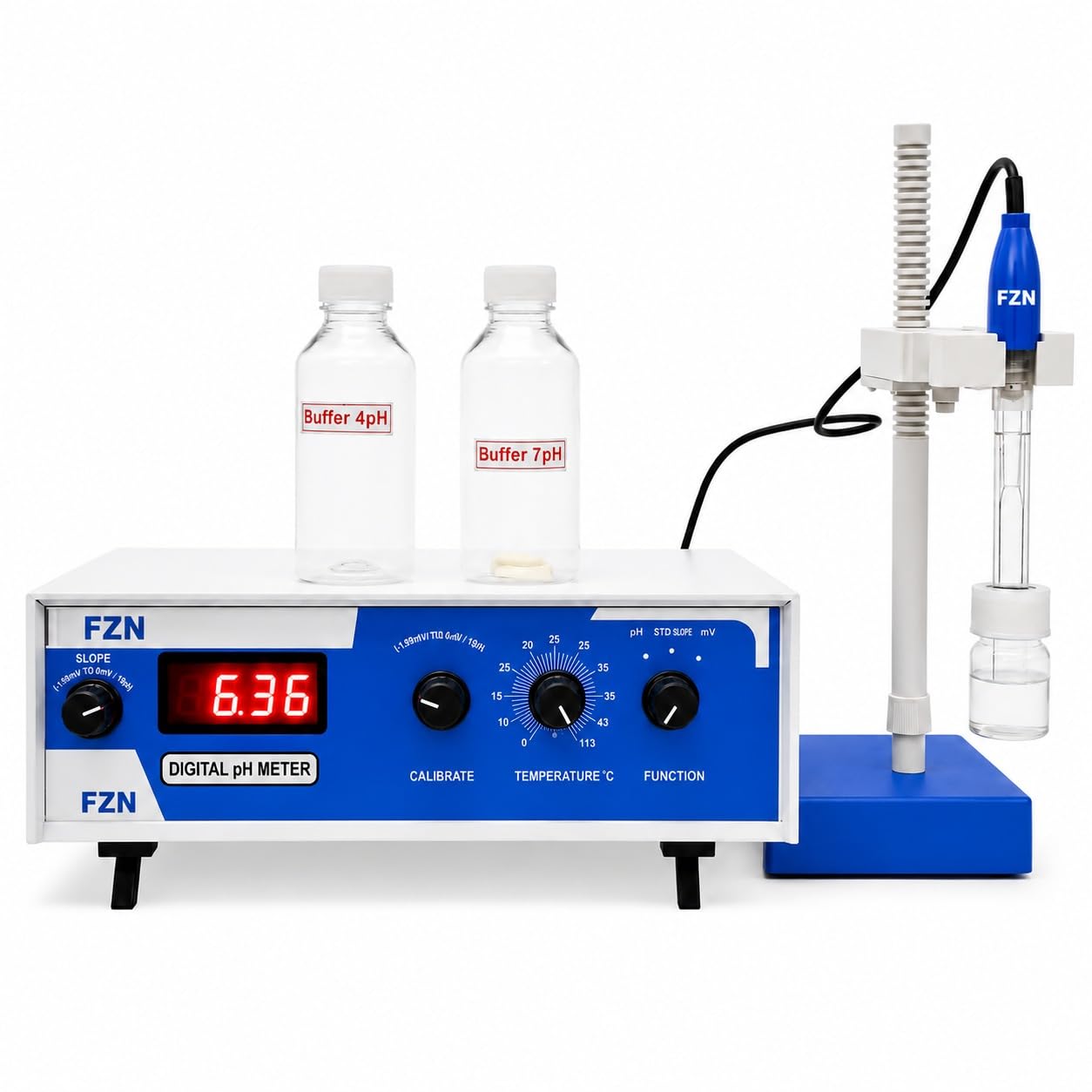 Digital pH Meter With Electrode, Electrode Stand & Buffer Solutions | LED Display | Manual Temperature Compensation (0°C–100°C) | For Water Testing, Research & Educational Laboratories-image-37