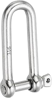 PATIKIL Screw Pin Shackle 316 Stainless Steel Forged Long D 