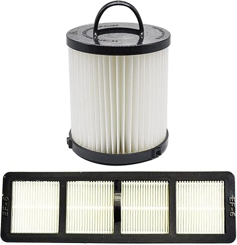 EZ SPARES Eureka AirSpeed - Juego de filtro para polvo y filtro HEPA compatibles con AirSpeed DCF-21 y EF-6 (DCF 21 y EF 6) Sustituye a la parte #