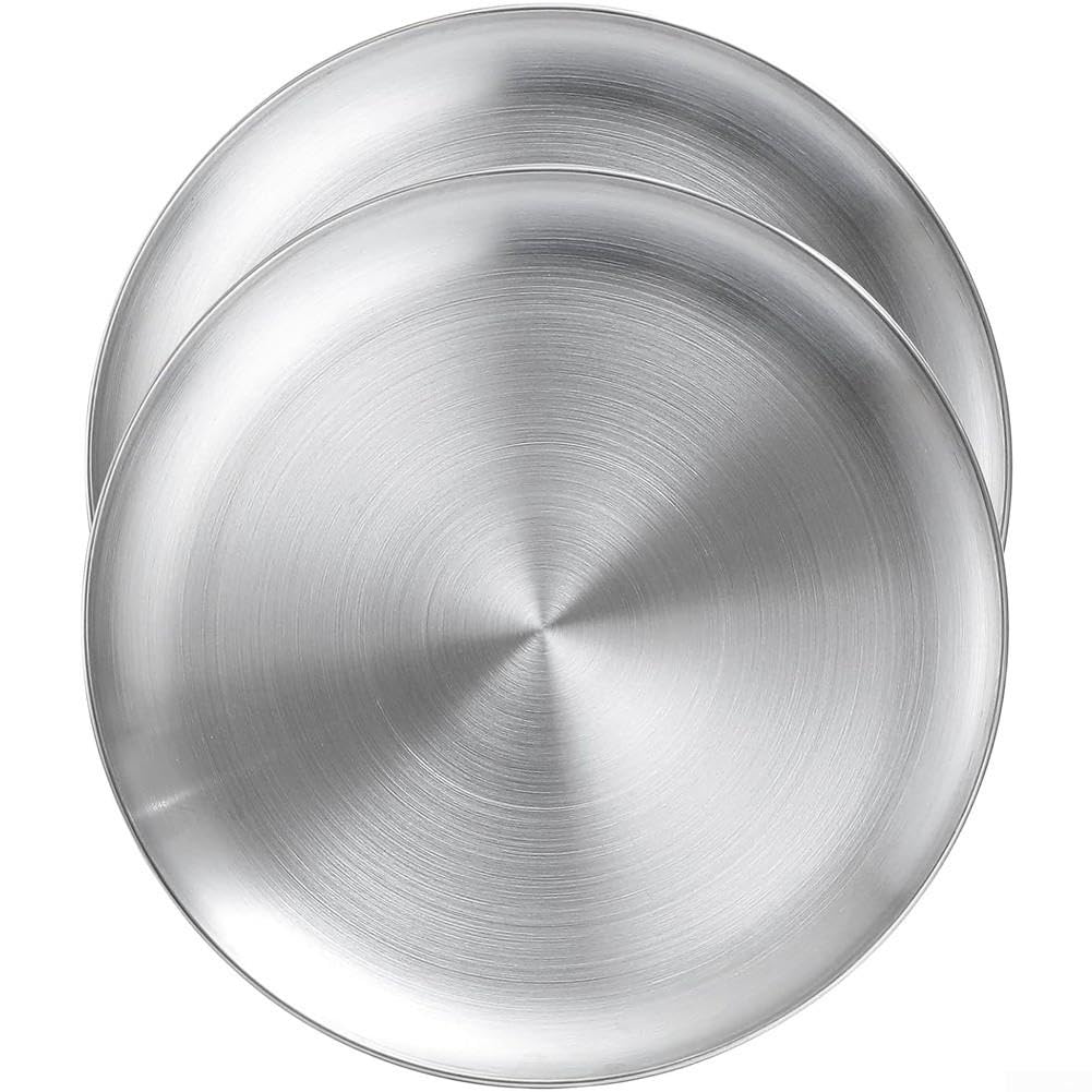 Assiette Ronde 23cm Grande Capacité pour Adultes(6)