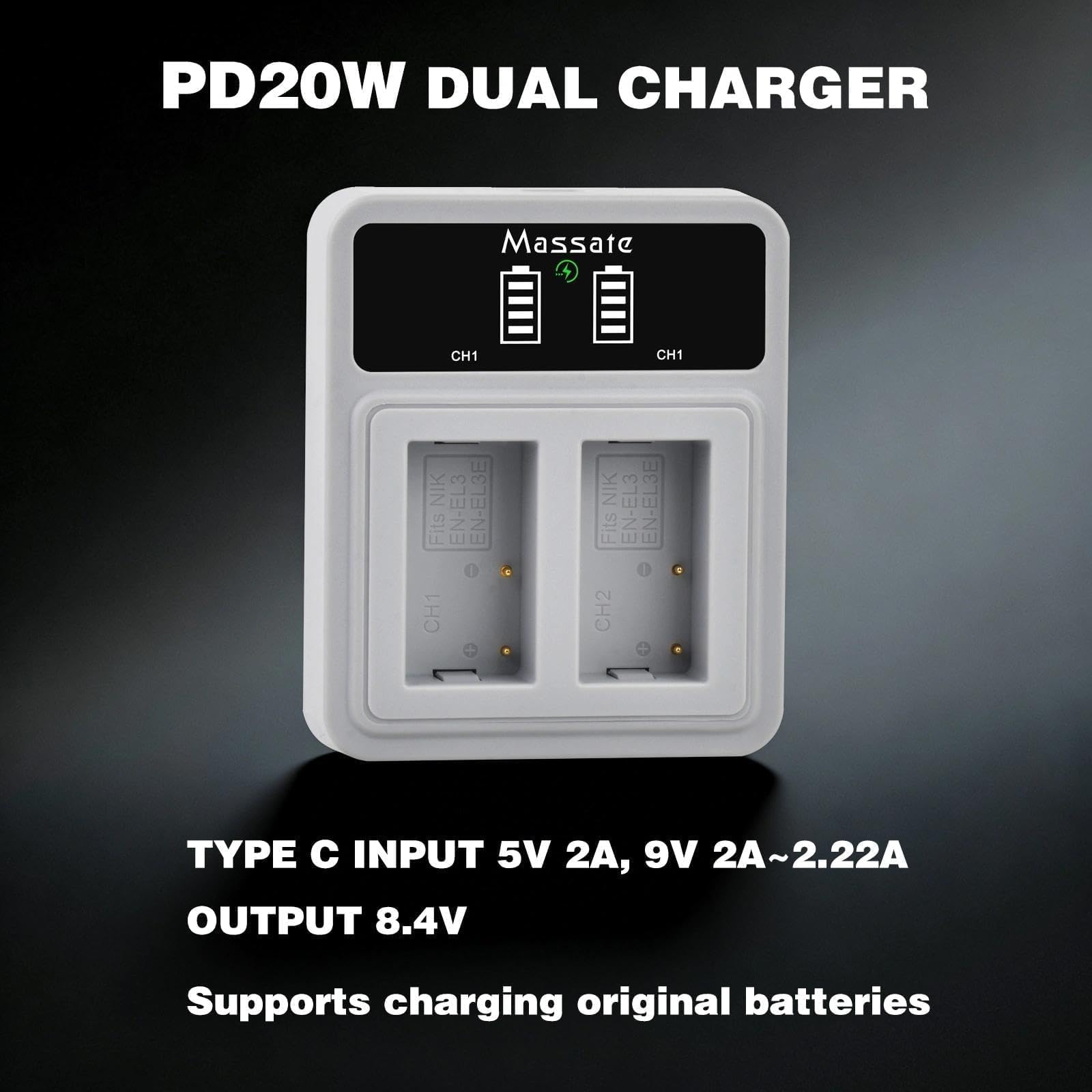 NP-W235 2Pcs 2600mAh Batterie + PD20W LED Chargeur Rapide - Charge Complète en 2,5 Heures - Batterie NP-W235 pour Fujifilm XT5, XT4, XS20, XH2, XH2S, GFX 50S II, GFX 100S