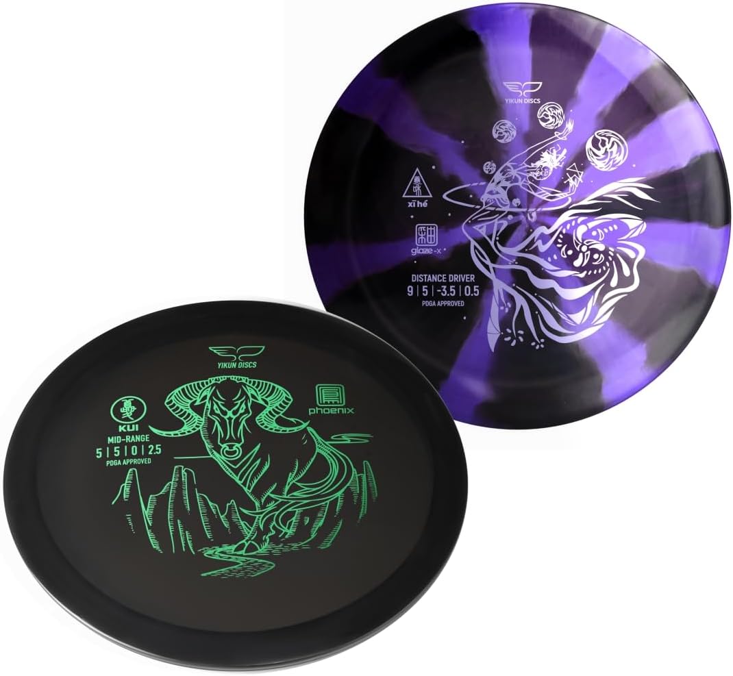 Yikun Distance Driver Glaze Line Xihe and Overstable Midrange Disc KUI