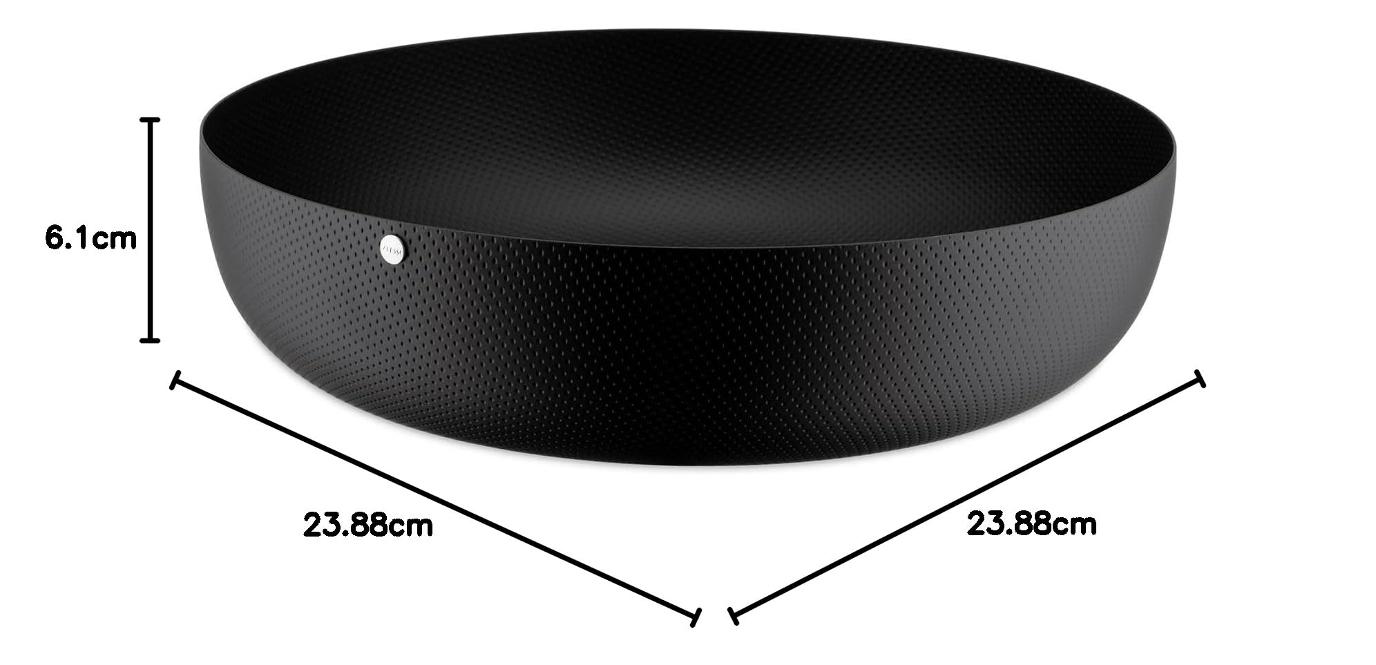 Amazon.co.jp: Alessi ラウンドバスケット Ø 24 ブラック 00629683