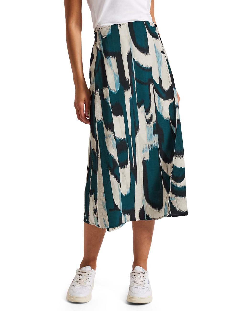 Damen Midi-Rock in Wickel-Optik