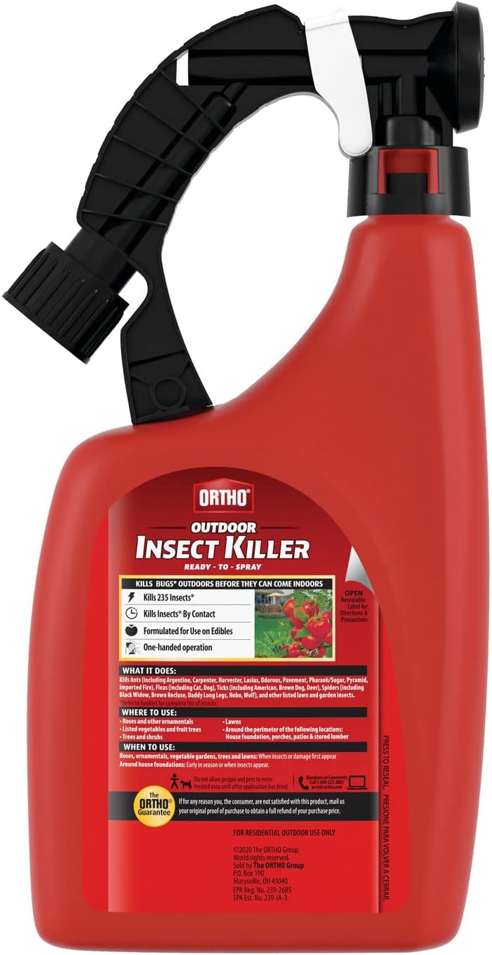 Ortho Outdoor Insect Killer Ready-to-Spray: For Yard, Garden & Landscapes, Works on Listed Ants, Spiders, Fleas & Ticks, 32 oz. - Image 2