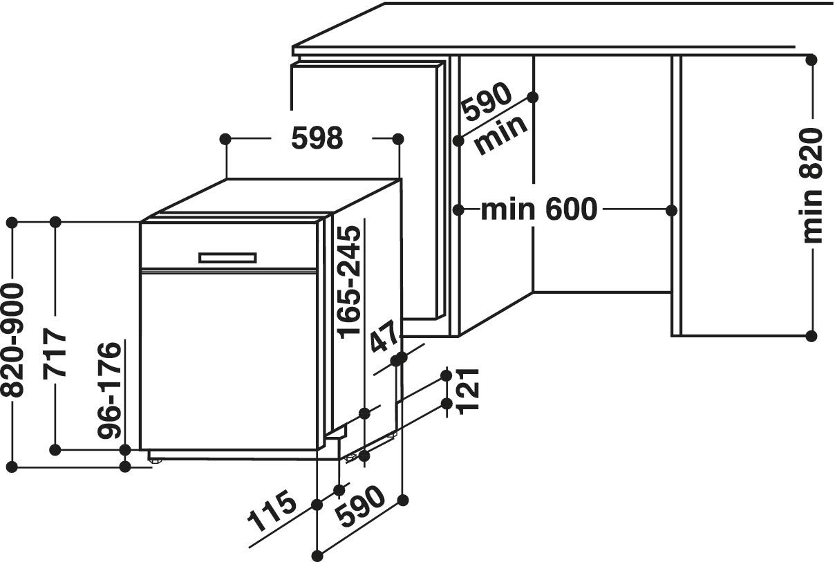 Bauknecht BUO 3O41 PLT X Unterbau-Geschirrspüler 60 cm 14 Maßgedecke PowerClean ActiveDry