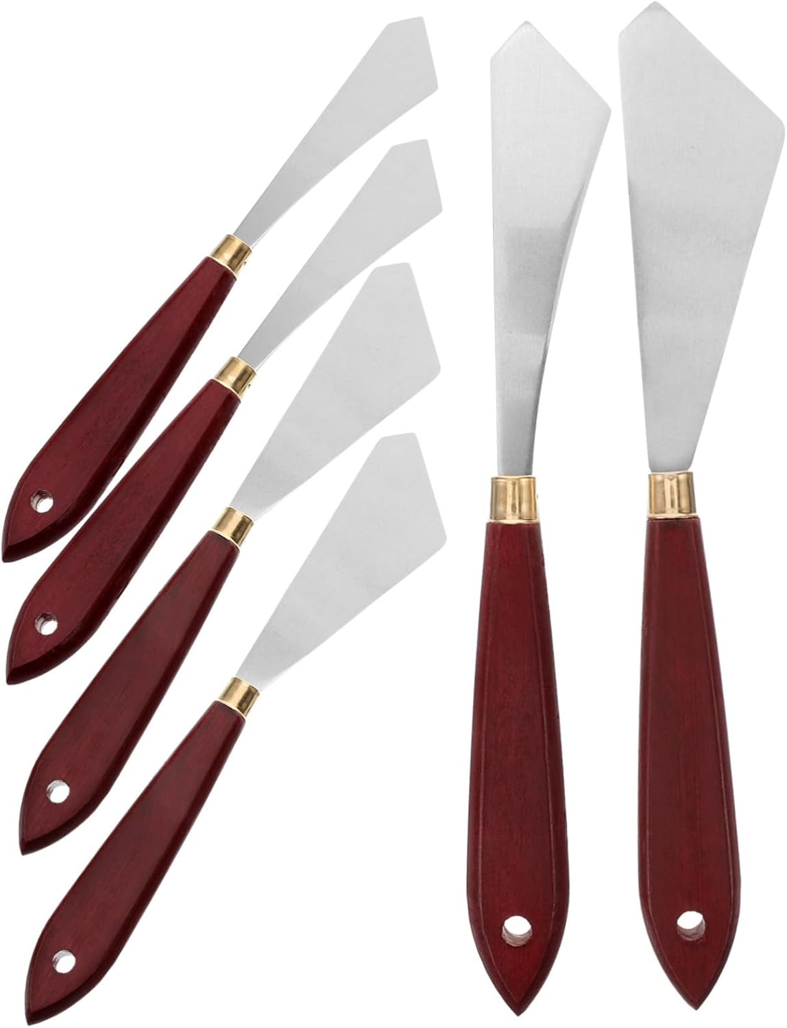 18pcs Oil Painting Supplies Oil Paint Spatulas Scrapers for Artists Ergonomic Wooden Handle Easy to Clean Portable Art Tools