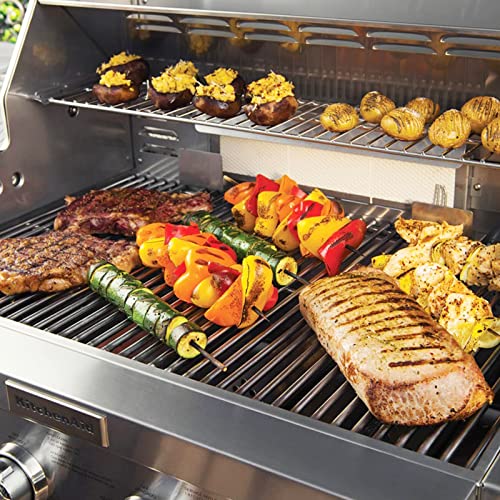 Bbqration Replacement Kit For Kitchen Aid 720-0954 720-0954R 720-0733 720-0733A 720-0954A 720-0954Ac, Cooking Grates, Burners Tube And Heat Plates Replacement Parts For Kitchen Aid 4-Burner Gas Grill #TOP4