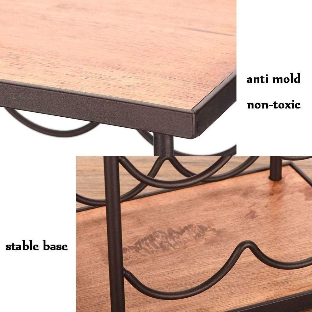 Genérico BotelleroEstante para Copas de Vino, Soporte para Vino de Metal, Estante para Vino apilable, Soporte para Vino, decoración del hogar, Manualidades, Estante para Vino, Puede Contener 6 botell