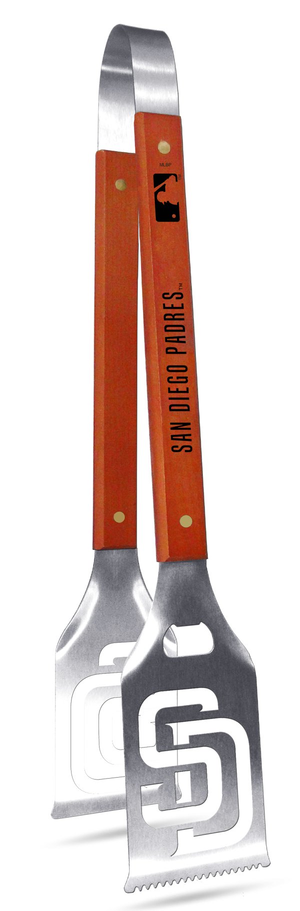 MLB San Diego Padres Grill-A-Tongs, Heavy Duty Stainless Steel BBQ Grill Tongs