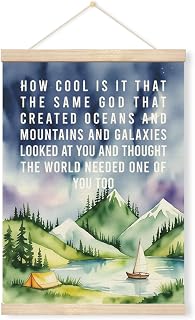 Inspirational Canvas Wall Art, Christian Hanging Poster, The World Needed One of You Too, Positive Home Decor for Office Bedroom Liveroom 12 X 16 Inches