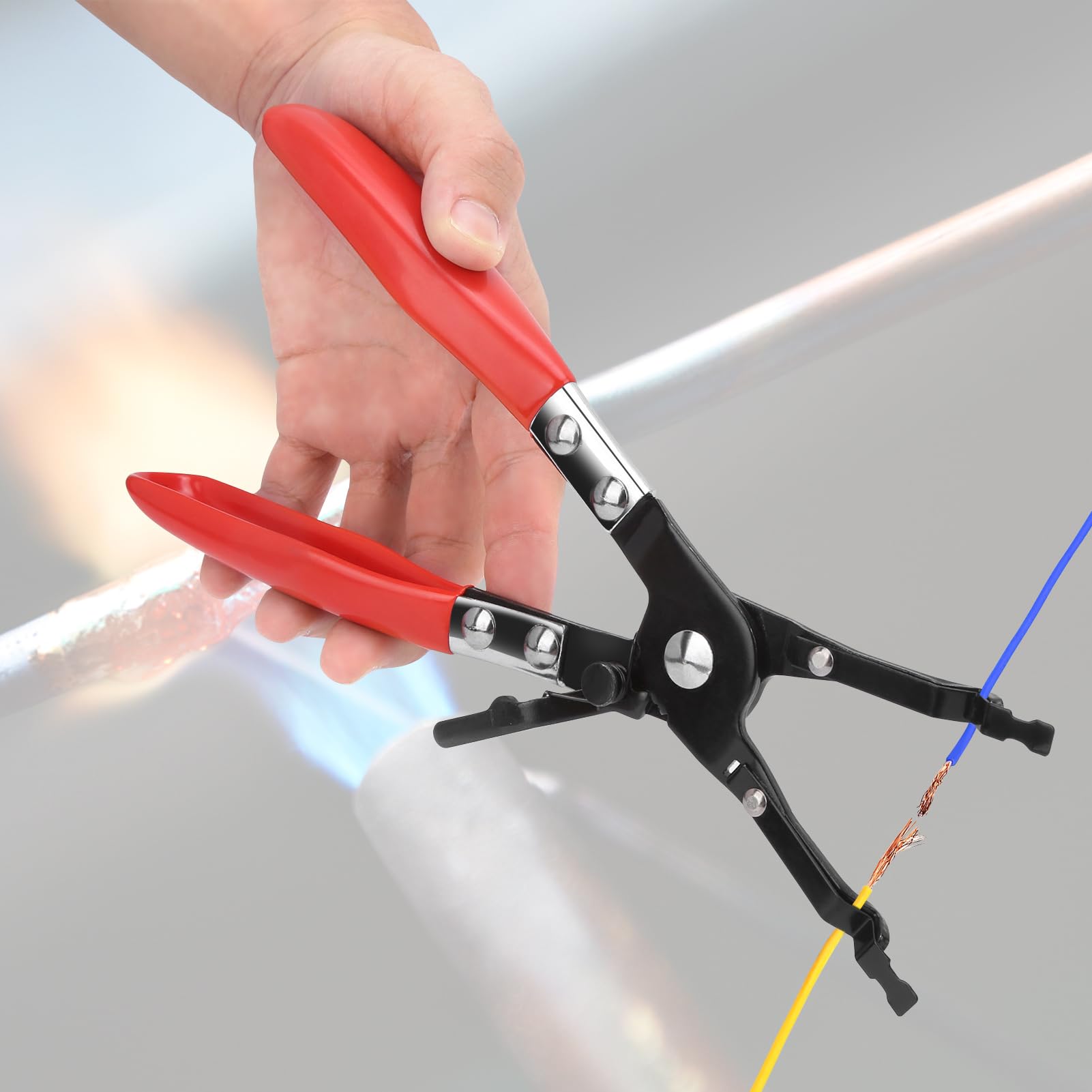Pinza Per Saldatura Con Morsetti – Strumento Per Aiuto Saldatura Fili, Clip In Metallo Per Cablaggi Auto E Impianti Elettrici, Manico Ergonomico