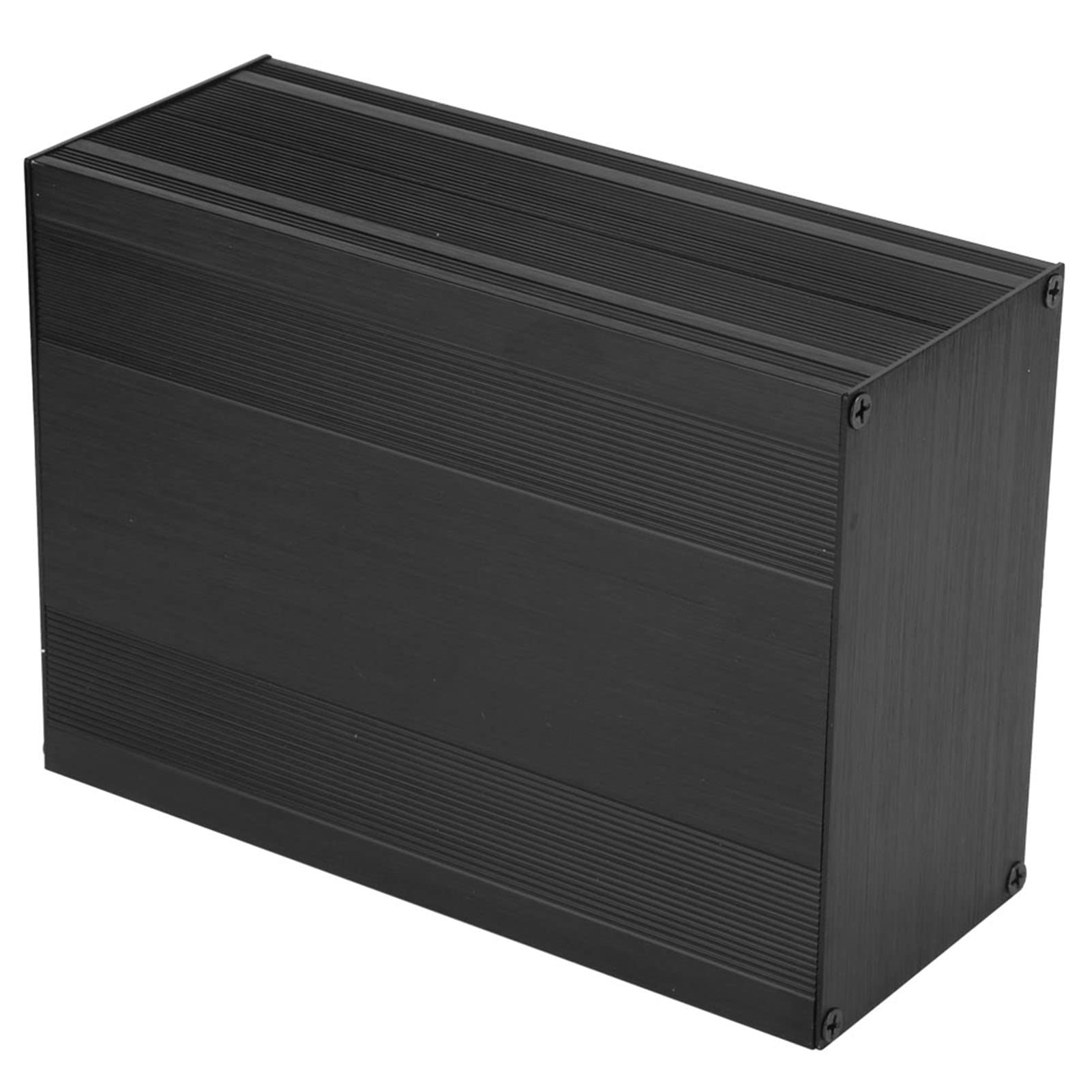 Scatola Elettronica in Alluminio, 82,2x145x200mm, Nero Opaco, per Progetti PCB, con Viti, Dissipazione Calore