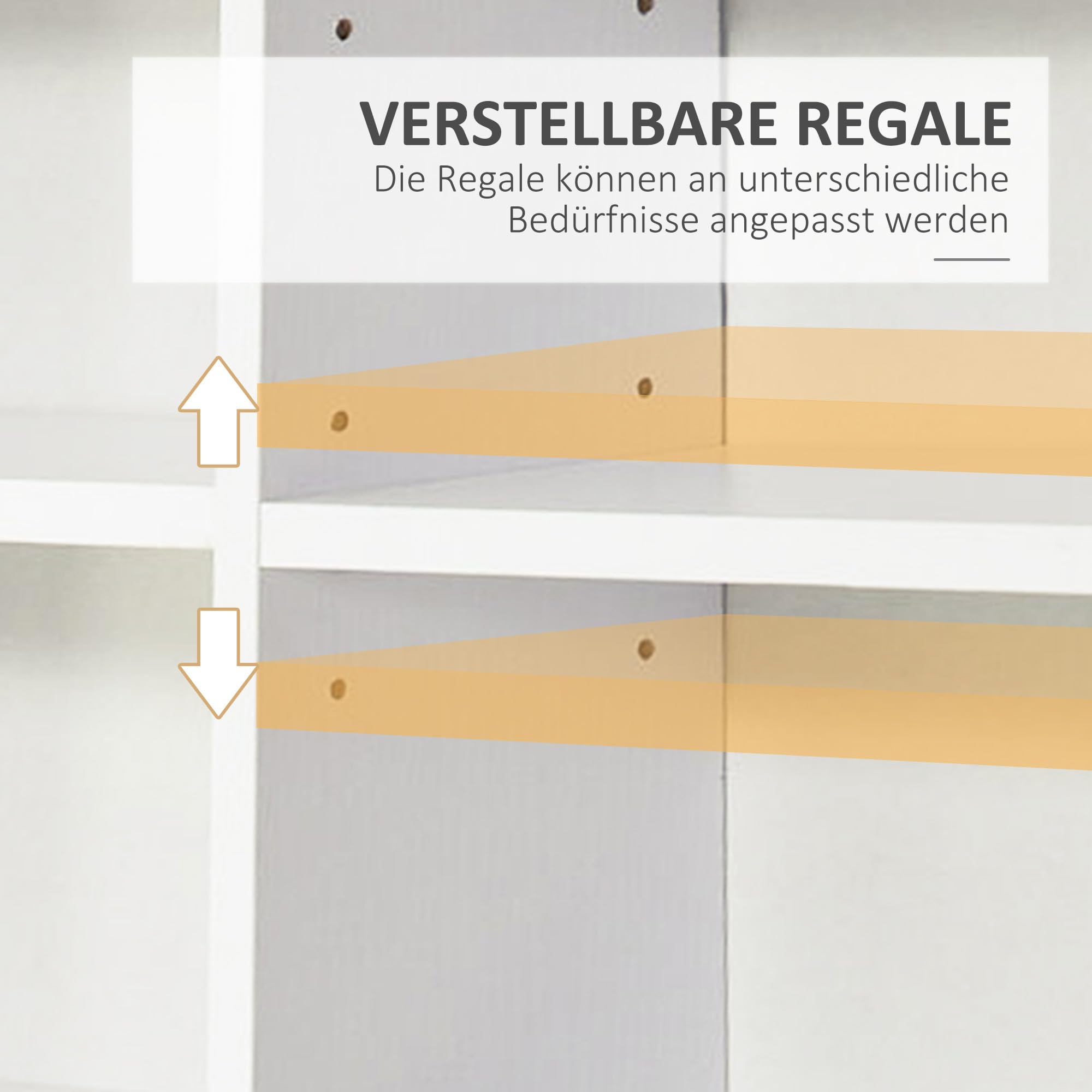 HOMCOM CD/DVD Regal Aufbewahrungsmöbel für 1116 CDs 36 höhenverstellbare Fächer 195 x 102 x 23,5 cm Weiß