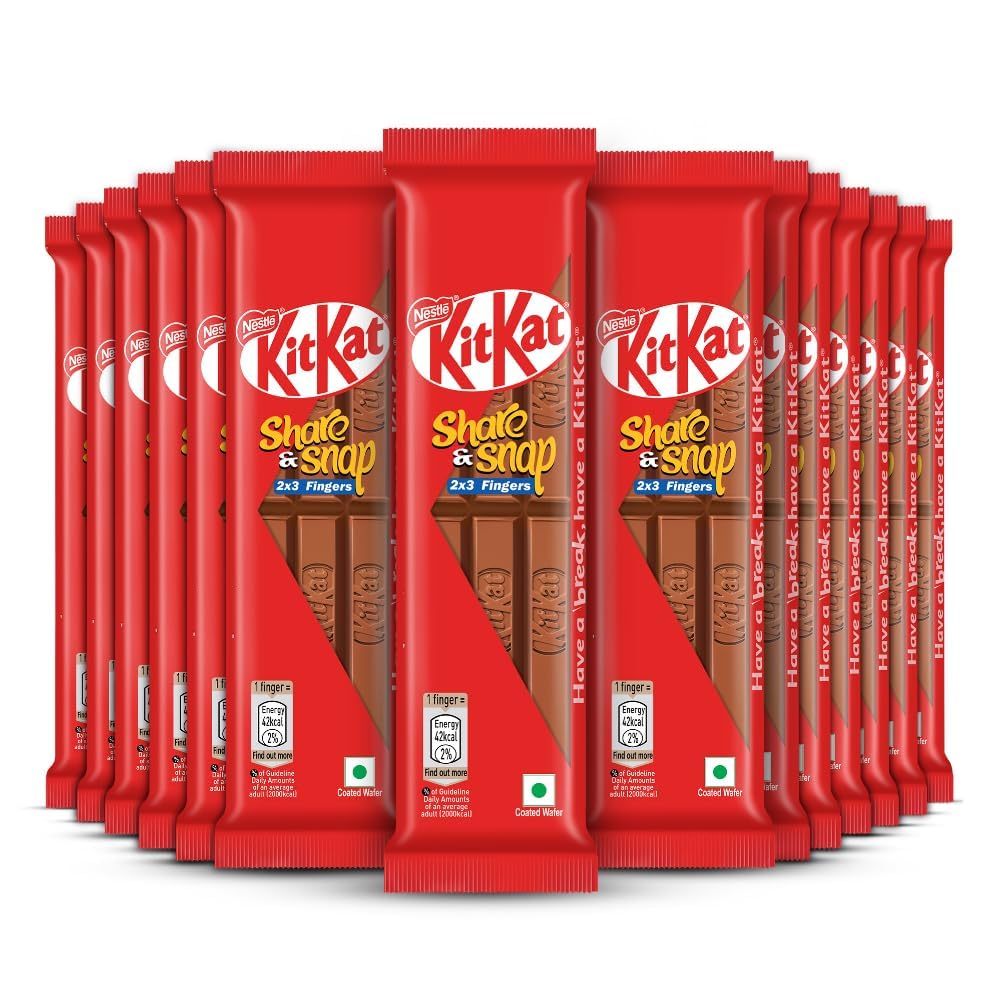 Nestle KitKat Share & Snap 2x3 Fingers Choco Coated Wafer Bars, 57 g.