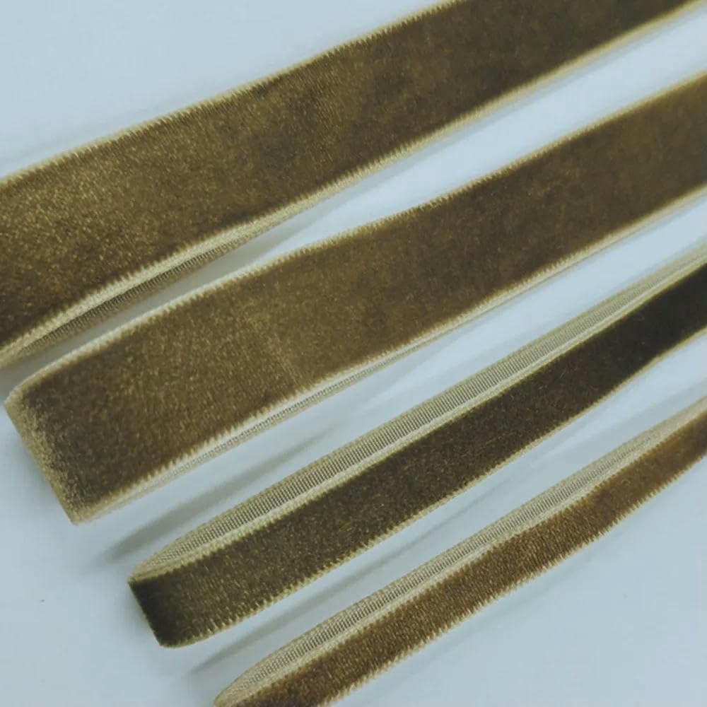 Cinta de terciopelo marrón y verde de una sola cara, 6-25 mm, 5-300 yardas, para decoración de fiestas, hecha a mano, para envolver el cabello, lazo para bricolaje, Navidad, 9 mm x 200 yardas, V009