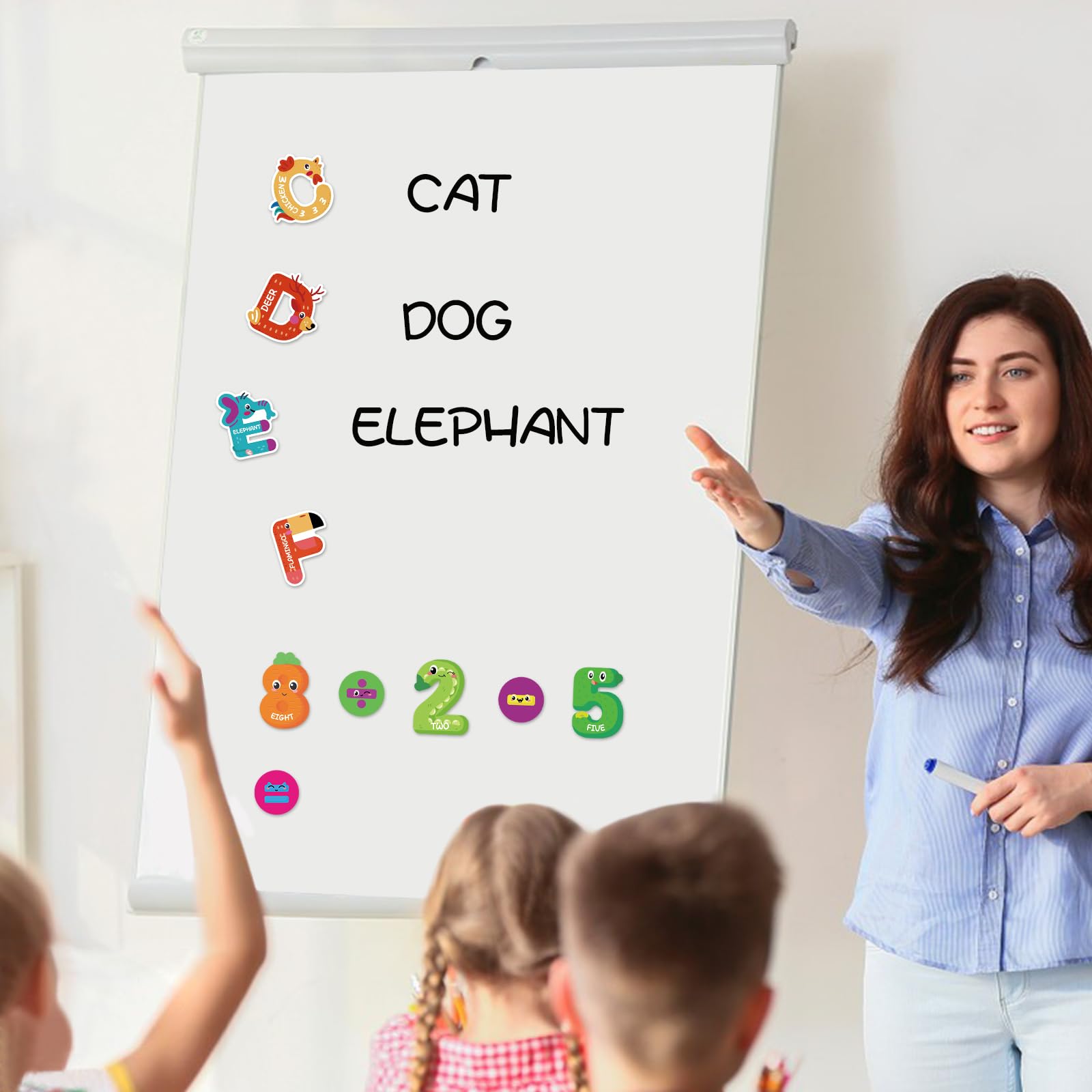 26pcs Magnetic Letter Numbers Alphabet Fridge Magnets Colorful ABC 123 Educational Kids Learning Spelling Counting Education Toy - 26