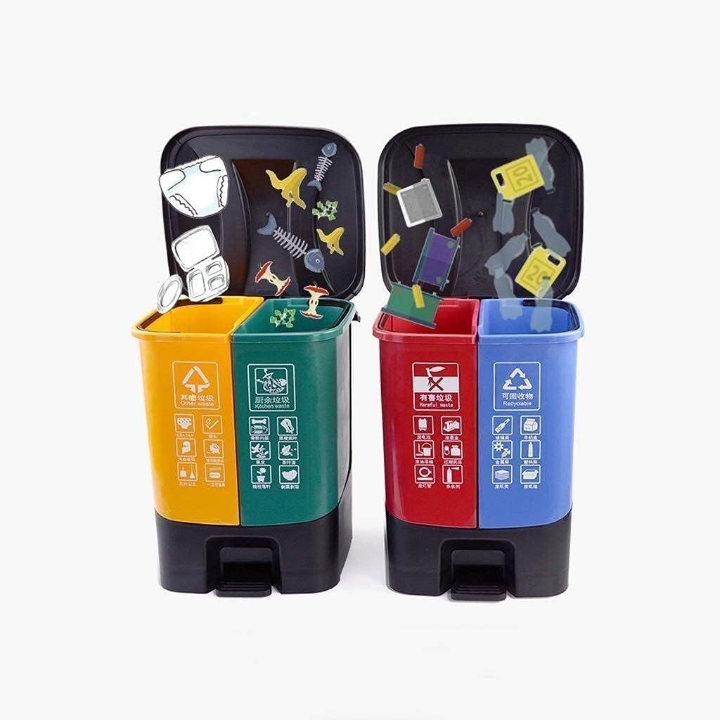 Waste Bins Trash Can Outdoor Restaurant Large Barrel Industrial Commercial Pedal Collection