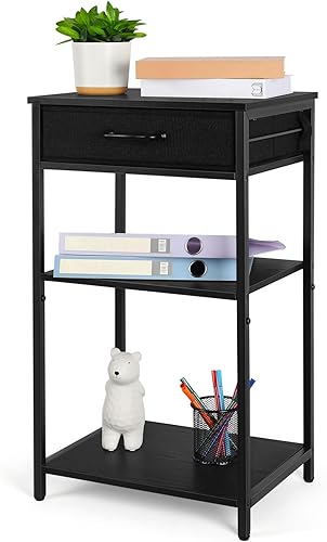 Miniatura 8 de Soporte de impresora para oficina en casa, soporte de impresora pequeño de 3 niveles con cajón de almacenamiento, estante de escritorio