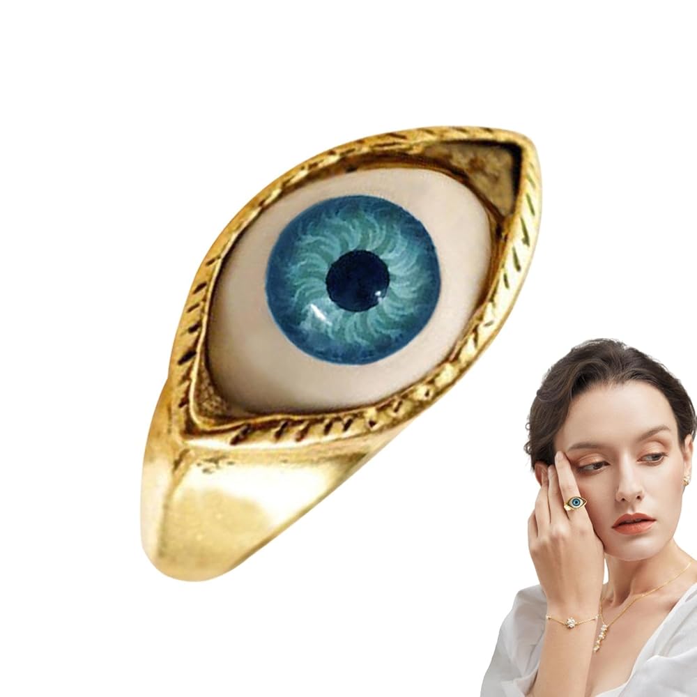 Amazon.com: SHZONS Alloy Jewelry Punk Devil's Eye Rings