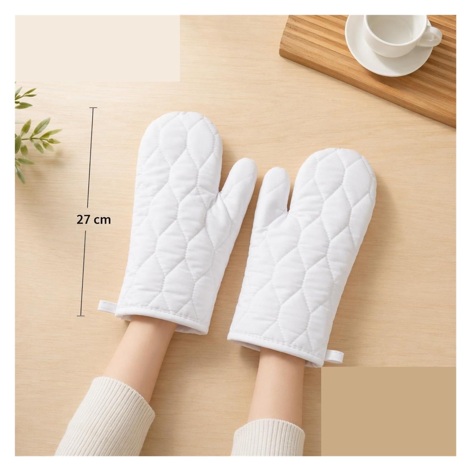 1 Par De Guantes Acolchados Aislamiento Térmico para Cocina
