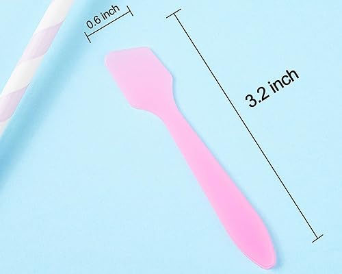 Miniatura 3 de Paquete de 100 espátulas cosméticas de 3.2 pulgadas, espátula pequeña de plástico para cosméticos, cremas, manualidades, espátula de maquillaje,