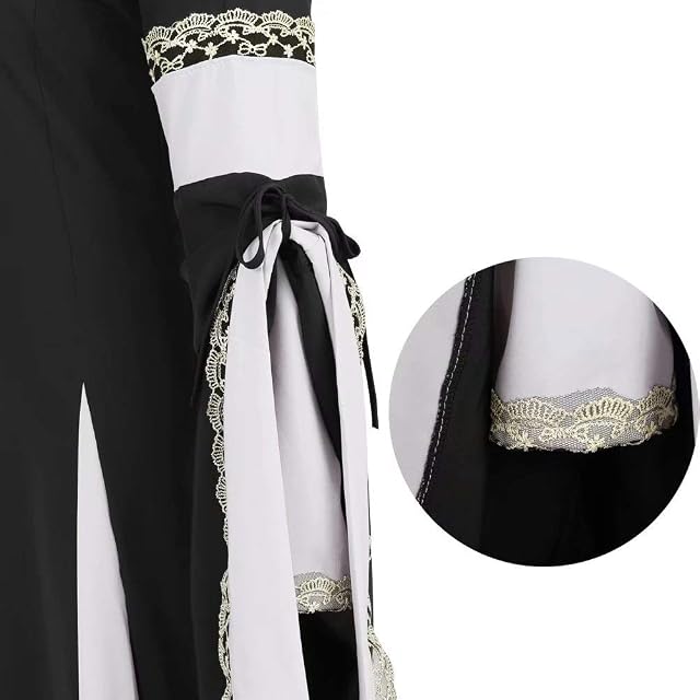 Foto 7 de 8 de Vestido Medieval Renacimiento Mujer Vintage Victoriano gotico con Manga Larga de Llamarada Disfraz Princesa…