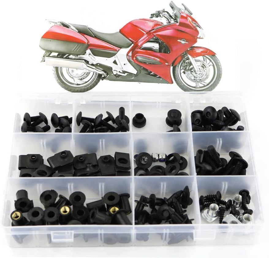 Xitomer Full Fairing Bolt Kit (Matte Black) - Complete Mounting Hardware For Ducati 749/999 2003-2006