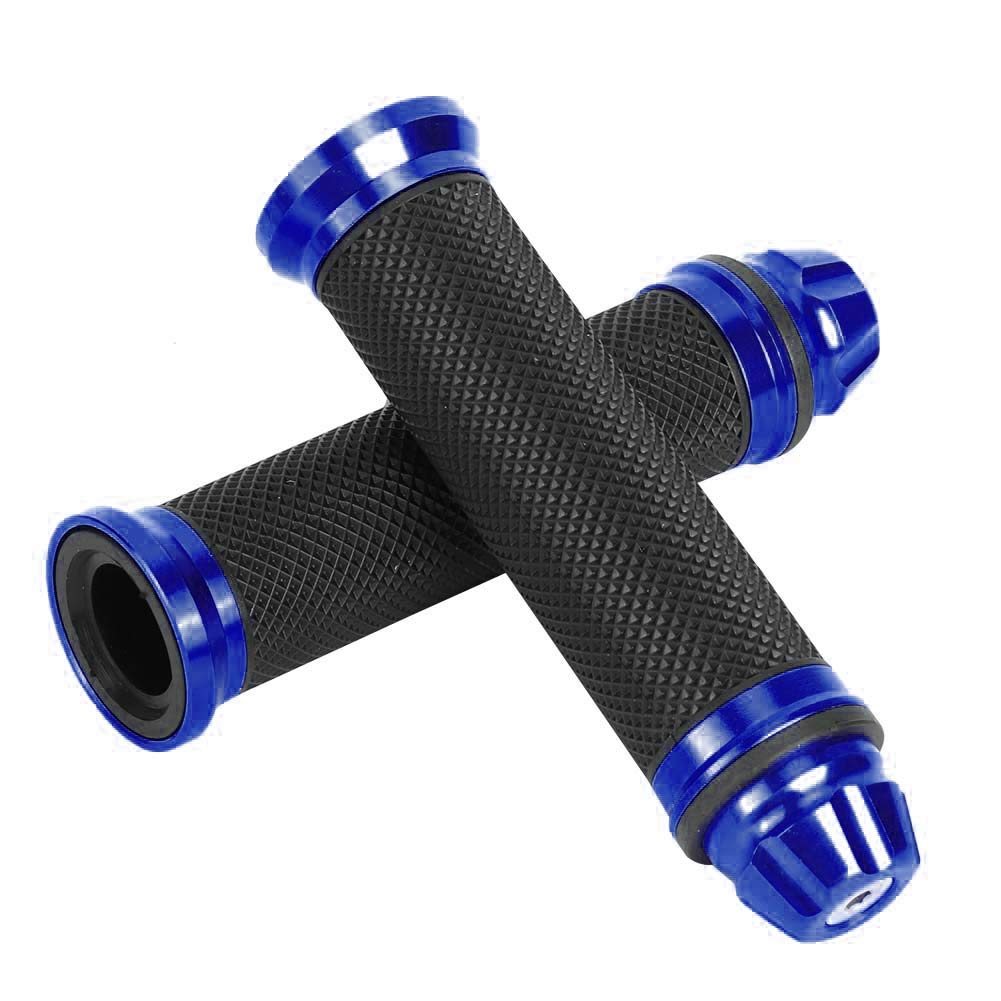 Keenso Manopole Universali Per Manubrio Per Moto, Manopole In Alluminio Per Manubrio In Alluminio Per Manubri 7/8"Per Manubri 7/8"(Blu)