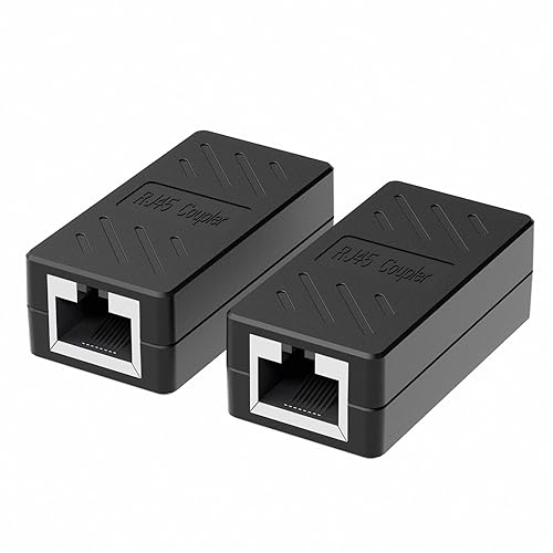 Dingsun RJ45 acoplador hembra a hembra Ethernet acoplador de 2 unidades en lĂnea para adaptador de cable Ethernet Cat7 Cat6 Cat5 Cat5e negro Dingsun RJ45 acoplador hembra a hembra Ethernet acoplador de 2 unidades en lĂnea para adaptador de cable Ethernet Cat7 Cat6 Cat5 Cat5e negro