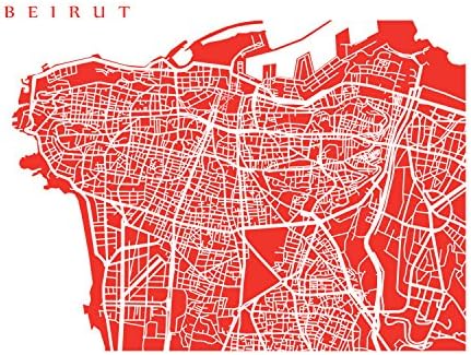 Beirut Map Print