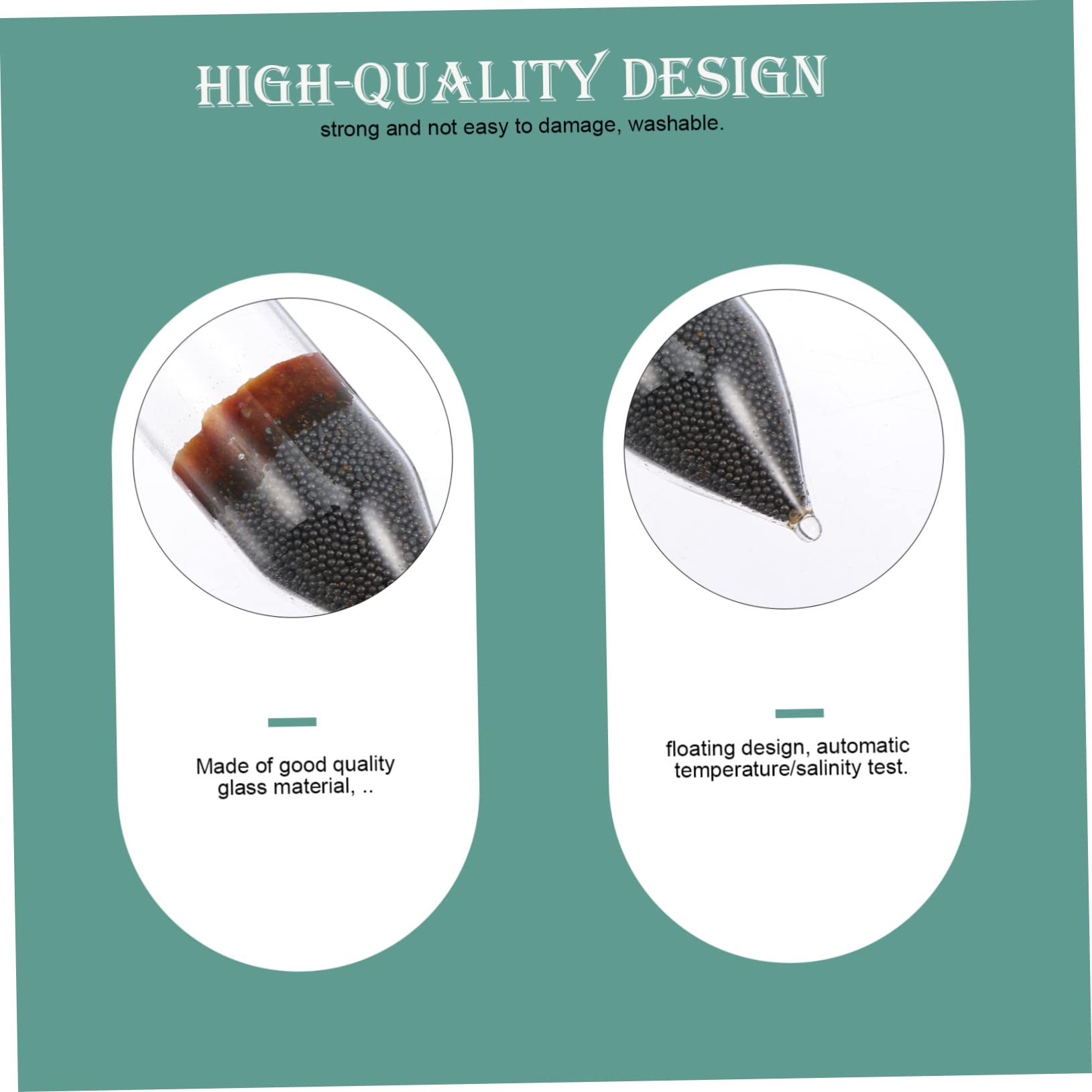 COSMEVIVI Aquarium Meter Glass Hydrometer for Measuring Salt Water Easy to Use and Read