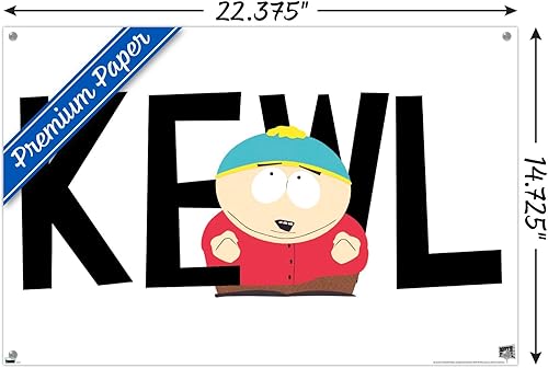 Miniatura 3 de Trends International South Park - Cartman Kewl Wall Poster, 14.72" x 22.37", Premium Poster & Push Pin Bundle