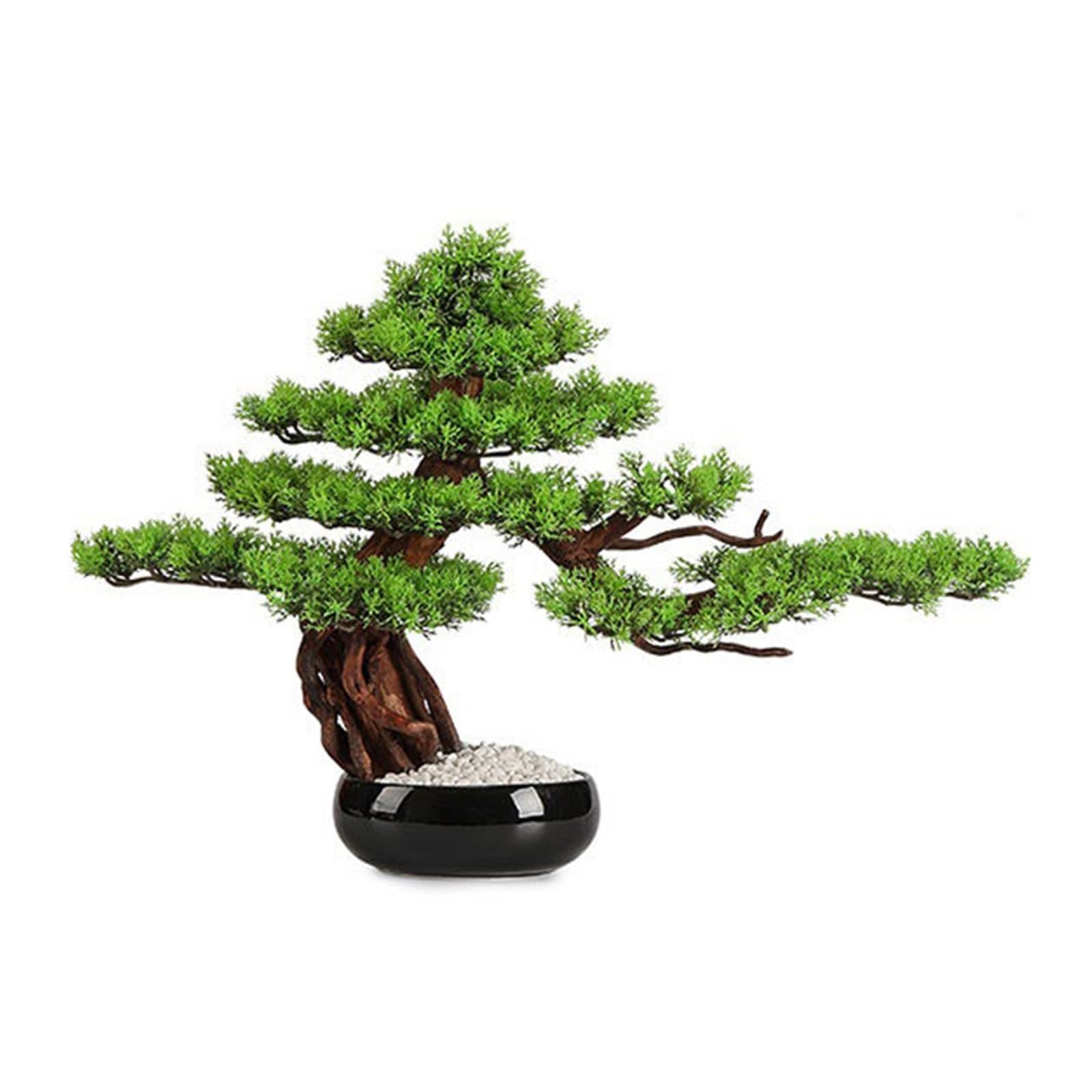 GLJTUO Artificial Trees Faux Bonsai Tree Realistic Artificial Potted Plant with Ceramic Vase, Home Decoration Simulated Pine