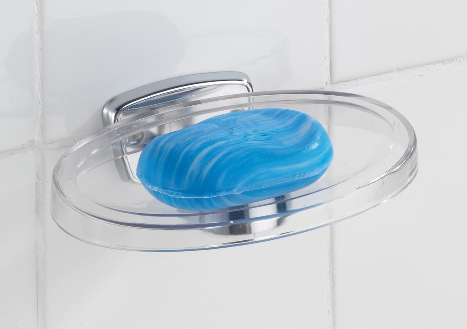 Wenko 17896100 Soap Dish Basic Removable, Metal Stainless Steel, 17.5 x 5.5 x 11.5 cm, Shiny, Silver/Transparent, 17.5x11.5x5.5 cm - Image 4
