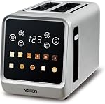 Salton Touchscreen Toaster | 2 Slice Digital Toaster | Intuitive Touch Controls | 6 Precise Shade Settings | Memory & Single Slice Functions | Removable Crumb Tray | Anti-Jam Safety Shut-Off