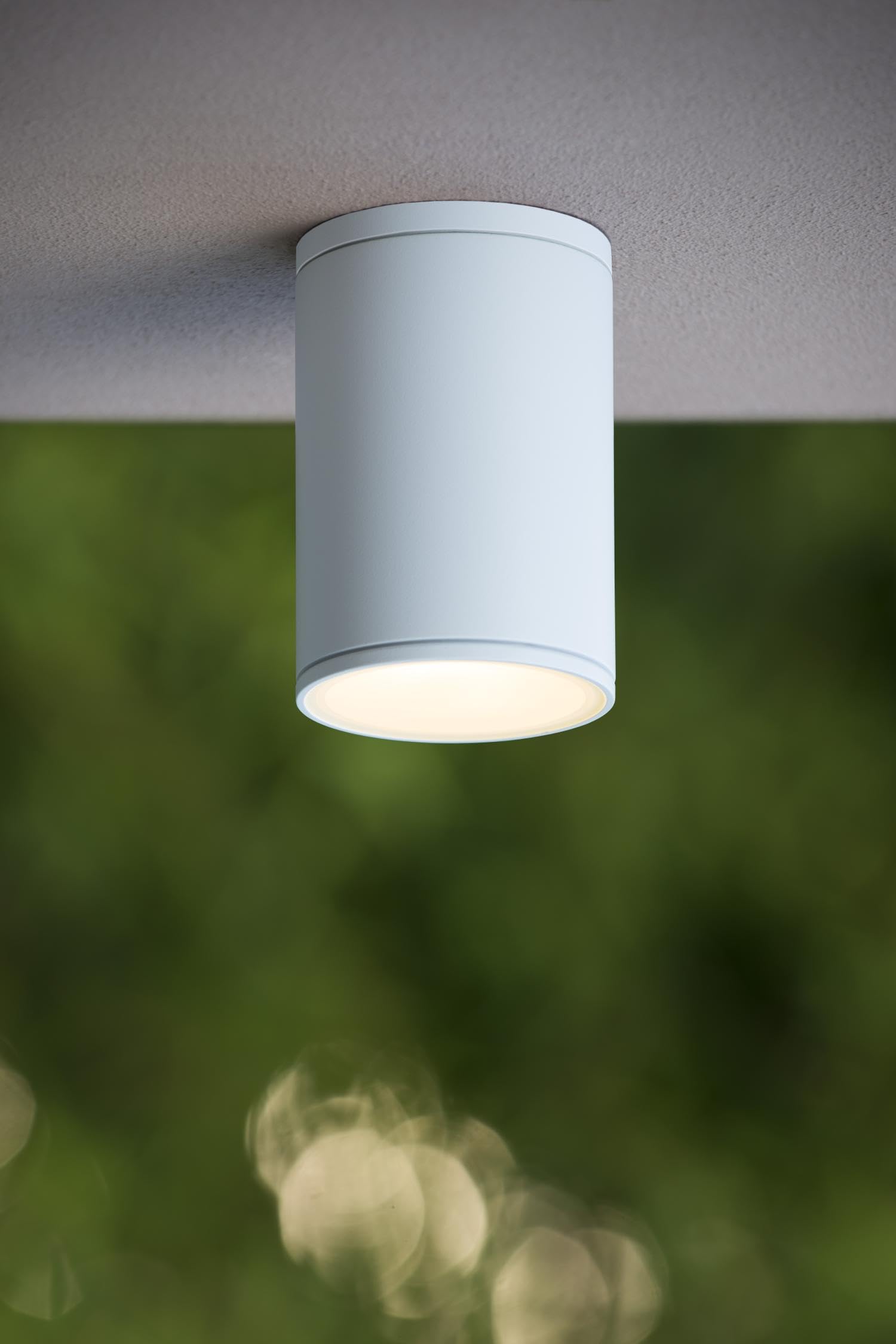 LUCIDE TUBIX - Spot plafond Intérieur/Extérieur - Ø 10,8 cm - 1xE27 - IP54 - Blanc