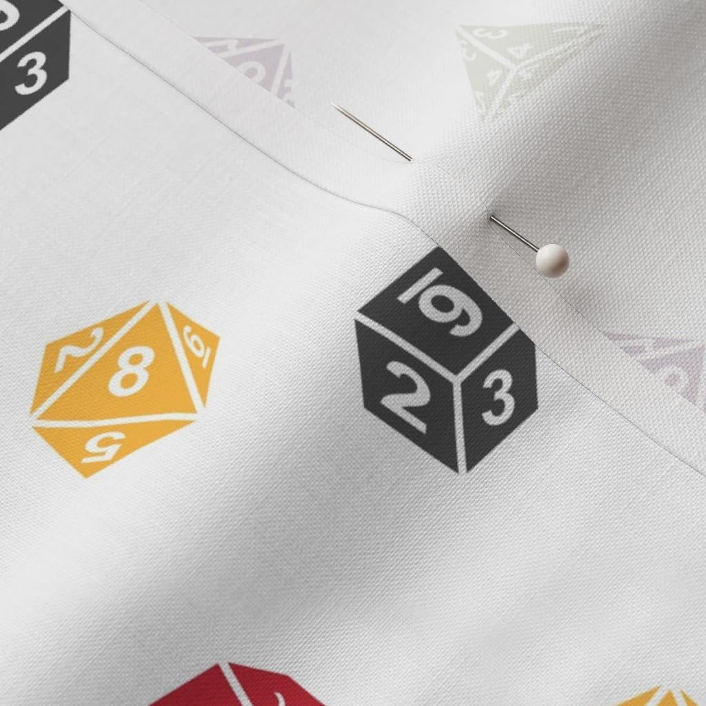 Spoonflower Fabric - Neutral Dice Gaming Games Fun Printed on Petal Signature Cotton Fabric by The Yard - Sewing Quilting Apparel Crafts Decor