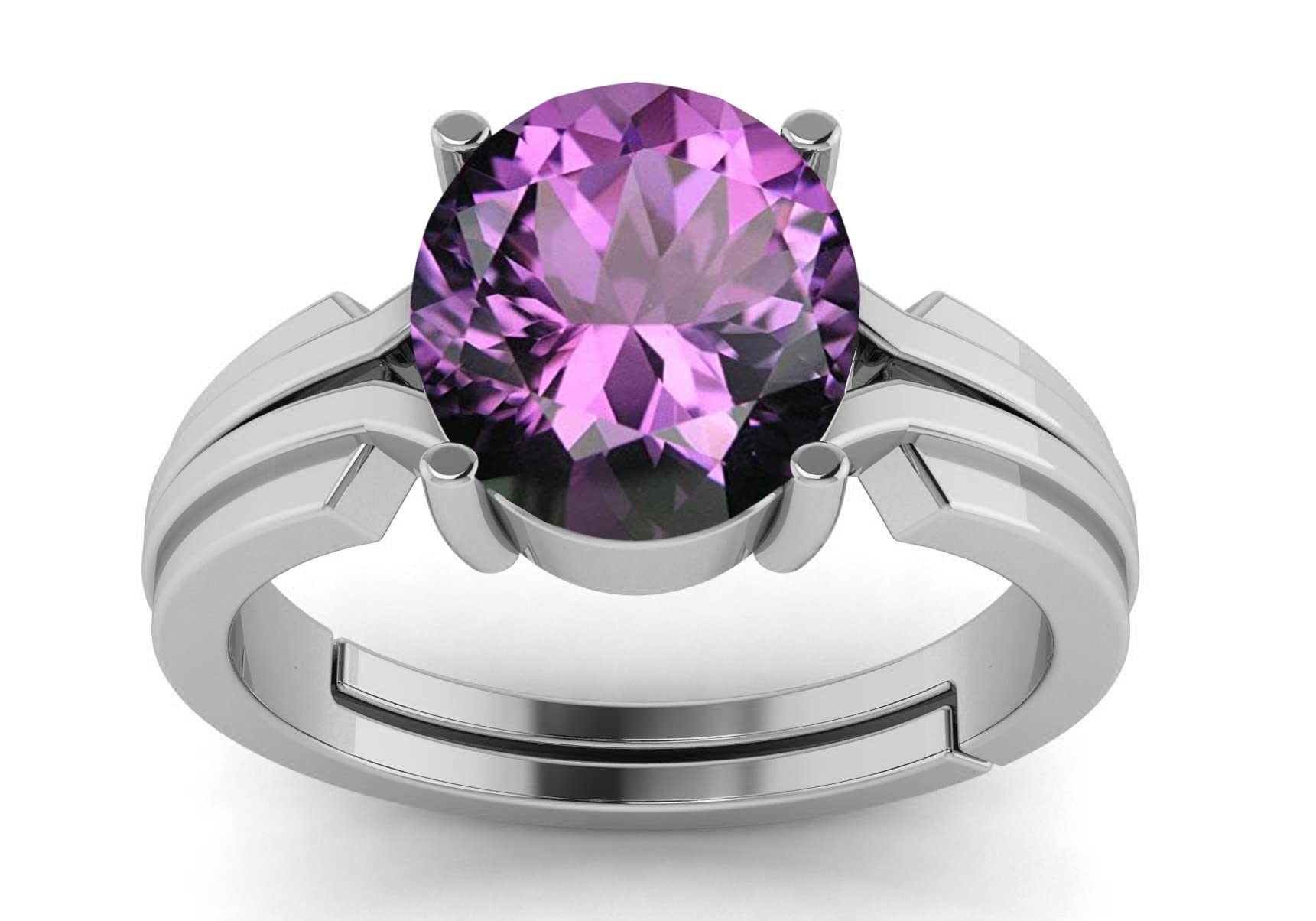 LMDPRAJAPATIS 8.25 Ratti 7.50 Carat Natural Amethyst Katela Jamuniya Stone Silver Ring For Men And Women (B0BCYJR54X) Amazon Price History, Amazon Price Tracker