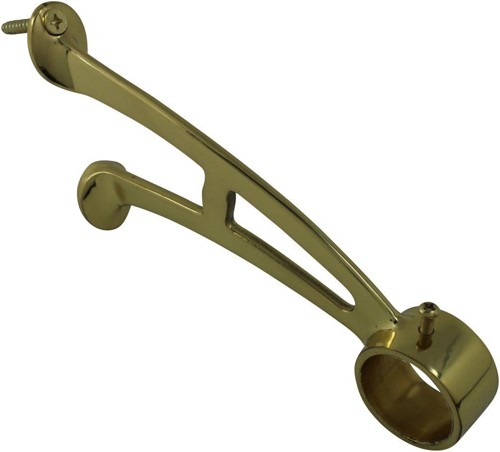 Brass Wall Mount Bar Bracket Fitting 1.5" Bar Rail | Renovator's Supply