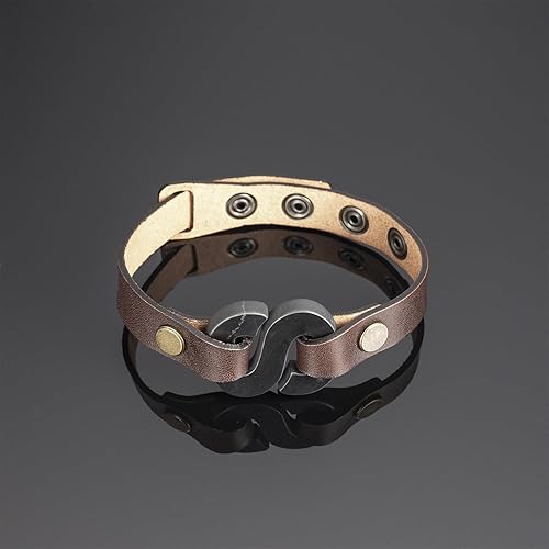 Miniatura 2 de Pulsera Shungite de cuero natural ajustable - Neutralización 5GWi-Fi - Normalización de frecuencia cardíaca - Piedras rusas genuinas de Shungite -