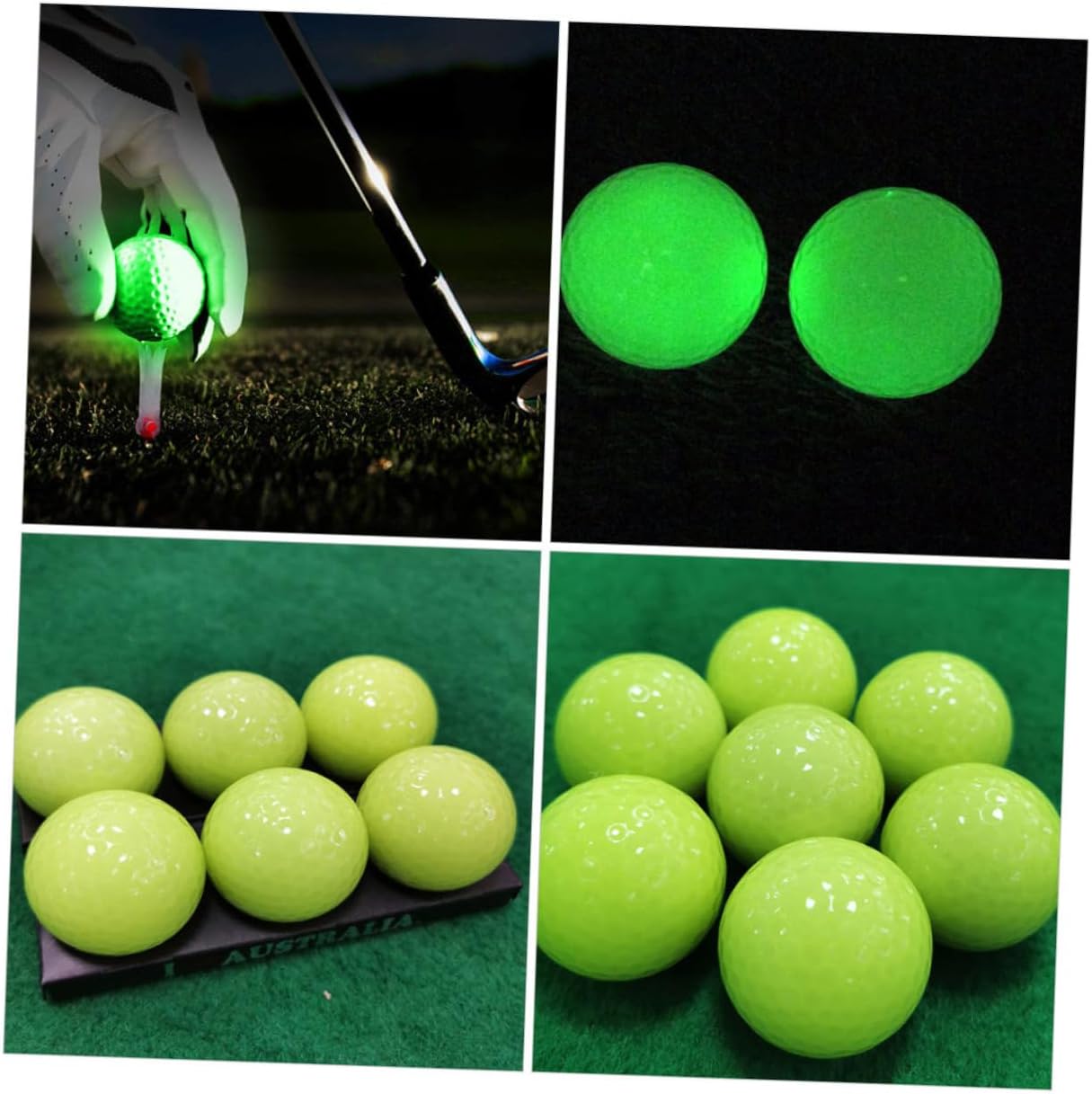 Fluorescent 6 Pack Night Light-up Feature Bright Glow-in-the-Dark for Night Practice