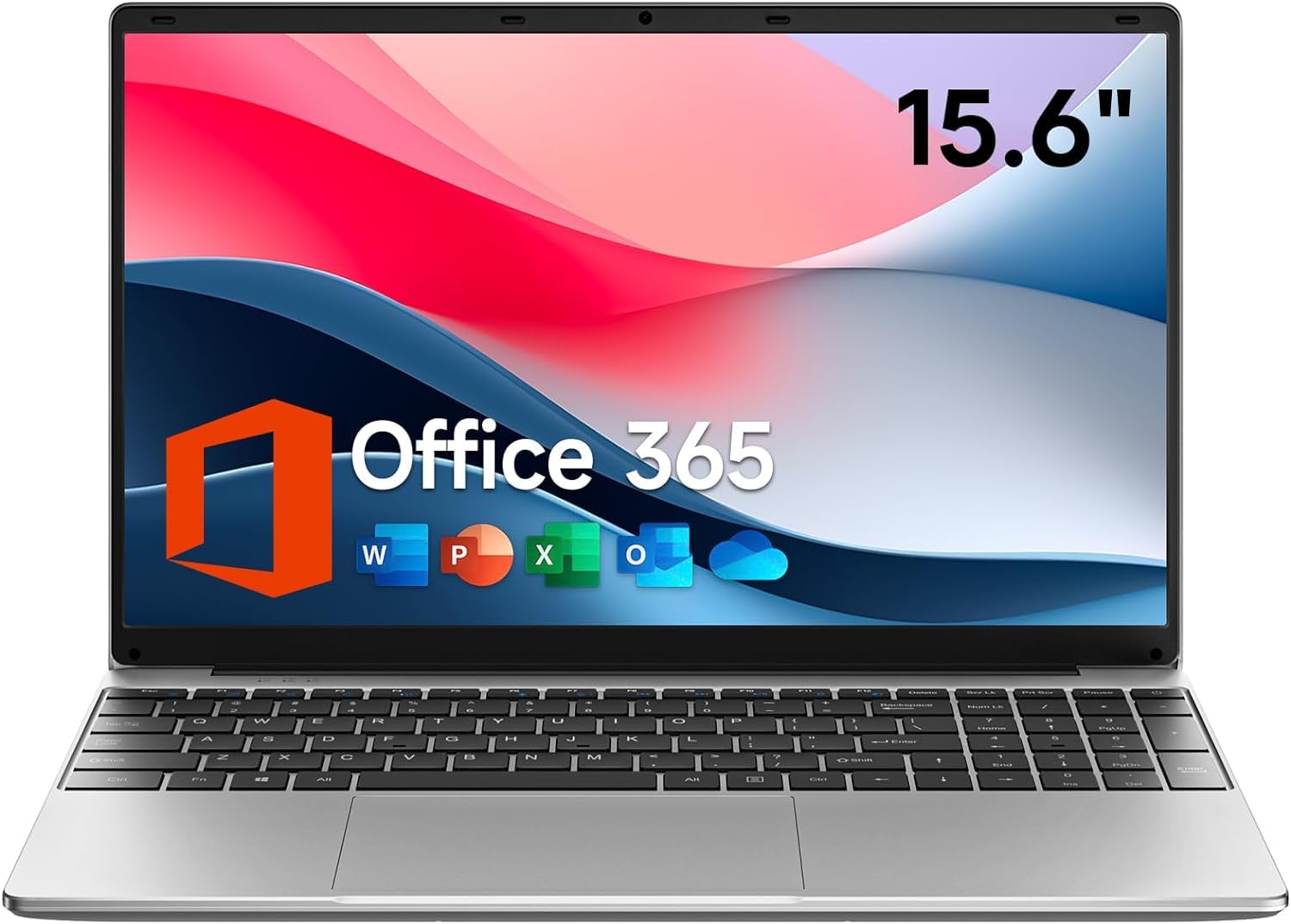 jumper Computer Portatile 15.6 Pollici HD Display, Office 365,Windows 11, 4GB RAM 128GB SSD, Processore 5205U PC Portatile, Batteria 38Wh, Due Altoparlanti Stereo, Tipo-C, USB 3.0, Tastiera Digitale