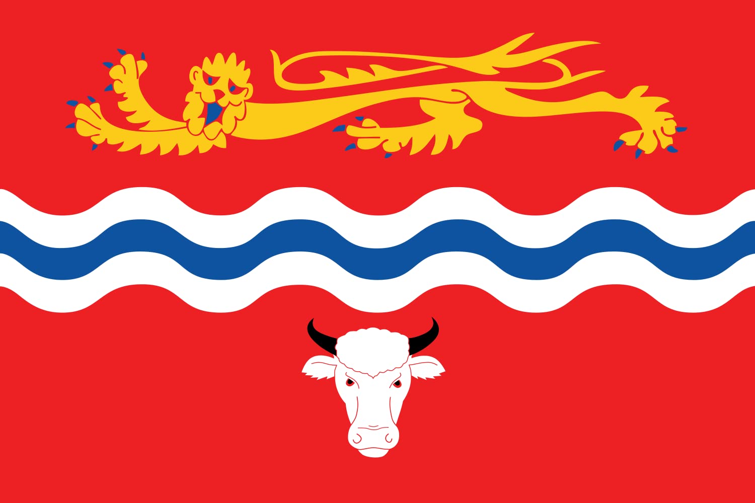 Drapeau Herefordshire de 1.5m² aux finitions soignées et grand format