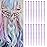 KGBFASS Colored Clip in Hair Extensions Long Straight Colorful Hair Pieces Synthetic Rainbow Hairpieces for Kids (16pcs)