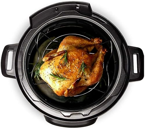 Miniatura 9 de Salvamanteles de vapor con asas, compatible con accesorios de olla instantánea de 6 cuartos de galón y 8 cuartos de galón, estante de vapor de