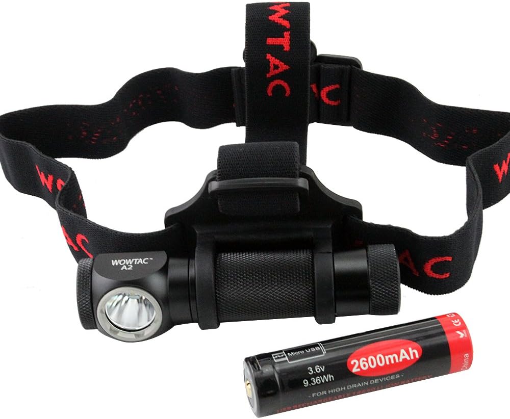 WOWTAC A2 LED Headlamp LED Headlight 6 Modes Max 550 Lumen Waterproof Headlamps, Super Bright Outdoor Sports Running Walking Camping Reading Hiking Riding Fishing (A2 CW)